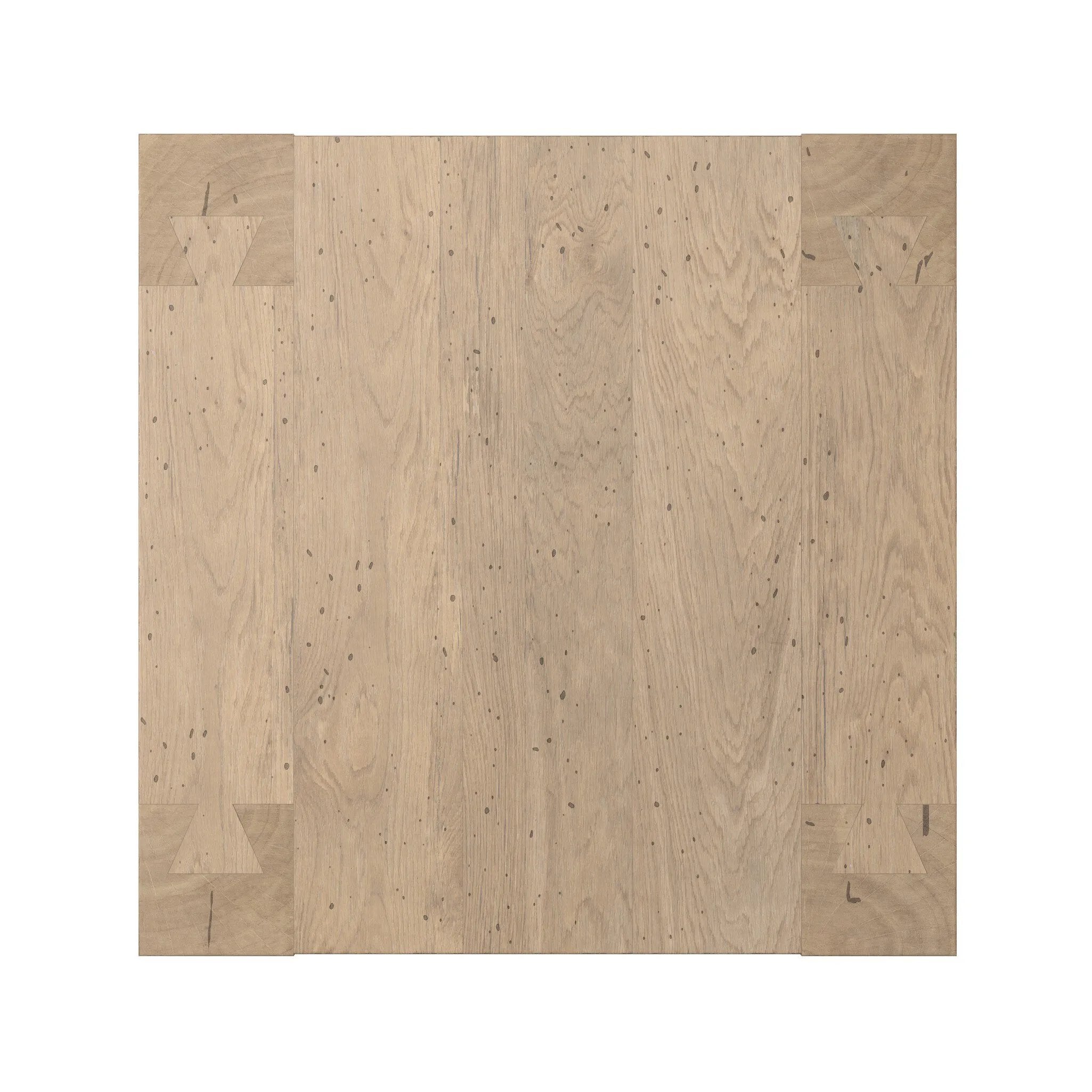 Made from thick-cut oak veneer with a faux rustic finish made to emulate wormwood, this end table features chunky squared legs and dovetail joinery detailing.As fans of luxe style at Amethyst, we love the designer inspired Abaso End Table - Whitewash Rustic Wormwood Oak. Amethyst Home provides interior design, new home construction design consulting, vintage area rugs, and lighting in the Des Moines metro area.