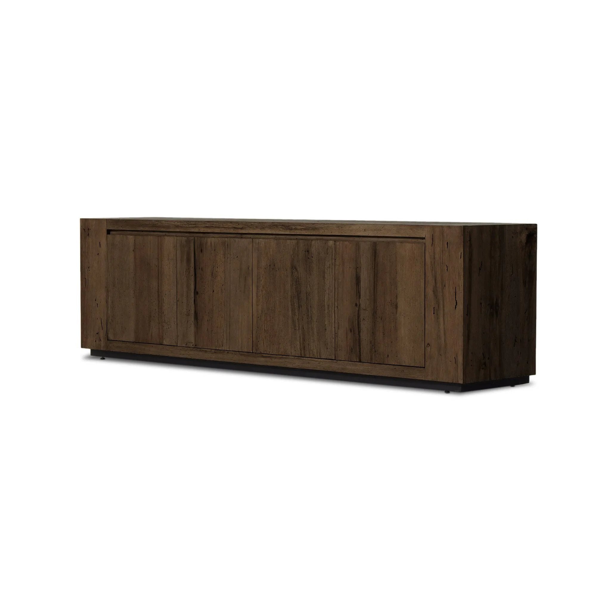 Made from thick-cut oak veneer with a rustic ebony finish, this spacious media console features a pedestal base and dovetail joinery detailing.As enthusiasts of luxe design at Amethyst, we love the nature inspired Abaso Media Console - Ebony Rustic Wormwood Oak. This item pairs well with other brands such as Surya and is perfect for eclectic homes Amethyst Home provides interior design, new home construction design consulting, vintage area rugs, and lighting in the Seattle metro area.