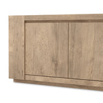 Made from thick-cut oak veneer with a rustic finish, this spacious media console features a pedestal base and dovetail joinery detailing.As lovers of clean aesthetics at Amethyst, we love the warm modern inspired Abaso Media Console - Whitewash Rustic Wormwood Oak. Amethyst Home provides interior design, new home construction design consulting, vintage area rugs, and lighting in the Boston metro area.