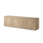 Made from thick-cut oak veneer with a rustic finish, this spacious media console features a pedestal base and dovetail joinery detailing.As lovers of clean aesthetics at Amethyst, we love the warm modern inspired Abaso Media Console - Whitewash Rustic Wormwood Oak. Amethyst Home provides interior design, new home construction design consulting, vintage area rugs, and lighting in the Washington metro area.
