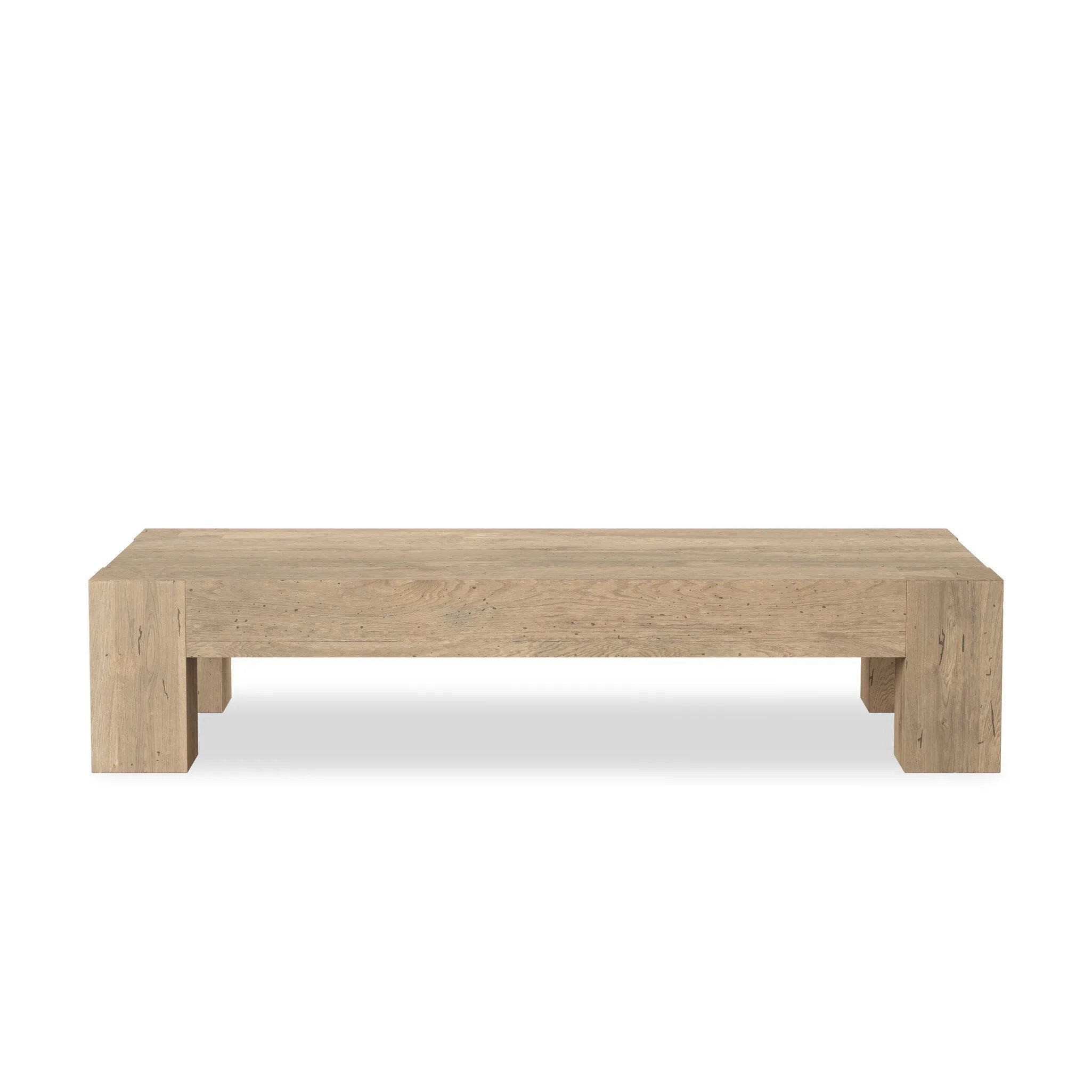 Made from thick-cut oak veneer with a faux rustic finish made to emulate wormwood, this large, rectangular coffee table features chunky squared legs and dovetail joinery detailing.As enthusiasts of natural materials at Amethyst, we love the optimistic inspired Abaso Rectangular Coffee Table - Whitewash Rustic Wormwood Oak. Amethyst Home provides interior design, new home construction design consulting, vintage area rugs, and lighting in the Scottsdale metro area.