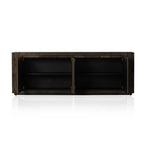 Made from thick-cut oak veneer with a faux rustic finish made to emulate wormwood oak, this low, large-scale sideboard features chunky squared legs and dovetail joinery detailing.As enthusiasts of wabi sabi style at Amethyst, we love the warm modern inspired Abaso Sideboard - Ebony Rustic Wormwood Oak. Amethyst Home provides interior design, new home construction design consulting, vintage area rugs, and lighting in the Alpharetta metro area.