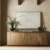 Made from thick-cut oak veneer with a faux rustic finish made to emulate wormwood, this low, large-scale sideboard features chunky squared legs and dovetail joinery detailing.As lovers of modern materials at Amethyst, we love the nature inspired Abaso Sideboard - Rustic Wormwood Oak. Amethyst Home provides interior design, new home construction design consulting, vintage area rugs, and lighting in the Des Moines metro area.