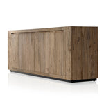 Made from thick-cut oak veneer with a faux rustic finish made to emulate wormwood, this low, large-scale sideboard features chunky squared legs and dovetail joinery detailing.As lovers of modern materials at Amethyst, we love the nature inspired Abaso Sideboard - Rustic Wormwood Oak. Amethyst Home provides interior design, new home construction design consulting, vintage area rugs, and lighting in the Miami metro area.