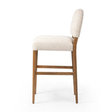 Featuring Abilene Somerton Ash Bar + Counter Stool by Four Hands at Amethyst Home. A heritage design gets a modern twist. Simple tapered legs of warm oak mark this dining room chair's traditional form, while an arched seat back with off-white upholstery updates this comfortable seating style, perfectly sized for the counter. Performance fabrics are special. Amethyst Home provides interior design, new home construction design consulting, vintage area rugs, and lighting in the Alpharetta metro area.