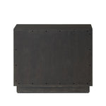 Featuring Adolfo Modern Black Ash Nightstand by Four Hands at Amethyst Home. Beautifully minimalist. A three-drawer dresser made from black-finished ash  features long, linear bronzed hardware for a smooth, clean look.Overall Dimensions: 32.00"w x 20.50"d x 26.25"hWeight : 114.64 lbsMaterials: Ash Veneer, Solid Ash. Amethyst Home provides interior design, new home construction design consulting, vintage area rugs, and lighting in the Tampa metro area.