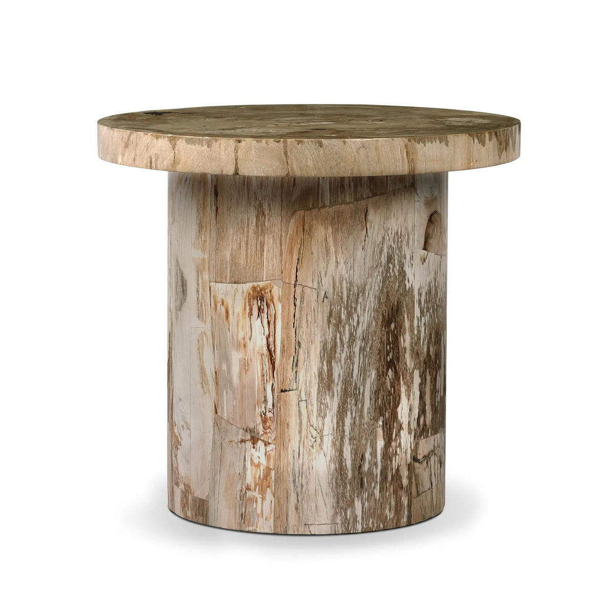 Aida Light Petrified Wood End Table | shipping 11/10/2025