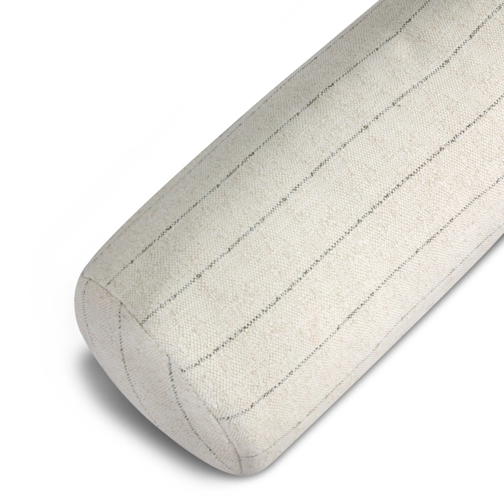 Breezy Italian linen with simple, tonal stripes add a hint of the Mediterranean to your outdoor setup. Cover or store the pillow cover inside during inclement weather and when not in use.As lovers of modern design at Amethyst, we love the warm modern inspired Aldama Outdoor Bolster Pillow - 20"x8". Amethyst Home provides interior design, new home construction design consulting, vintage area rugs, and lighting in the Boston metro area.