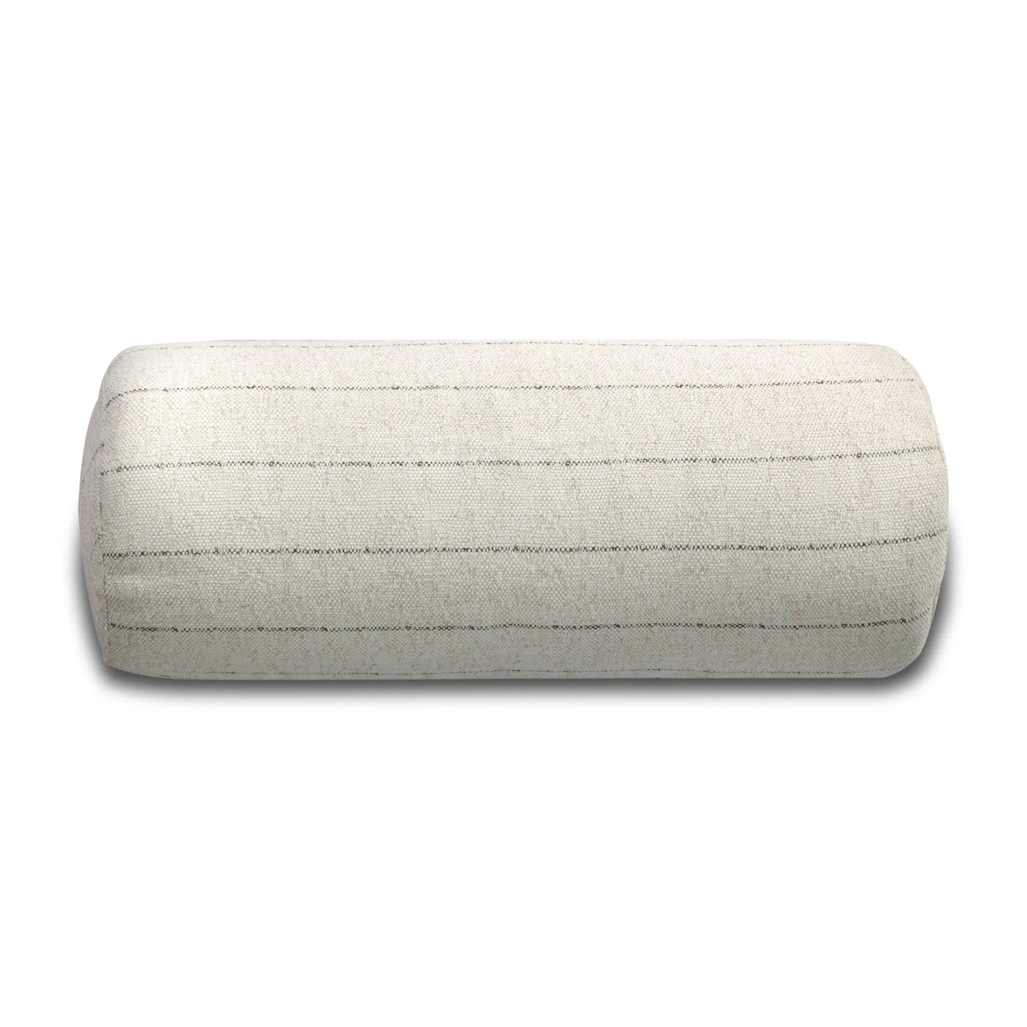 Breezy Italian linen with simple, tonal stripes add a hint of the Mediterranean to your outdoor setup. Cover or store the pillow cover inside during inclement weather and when not in use.As lovers of modern design at Amethyst, we love the warm modern inspired Aldama Outdoor Bolster Pillow - 20"x8". Amethyst Home provides interior design, new home construction design consulting, vintage area rugs, and lighting in the Newport Beach metro area.