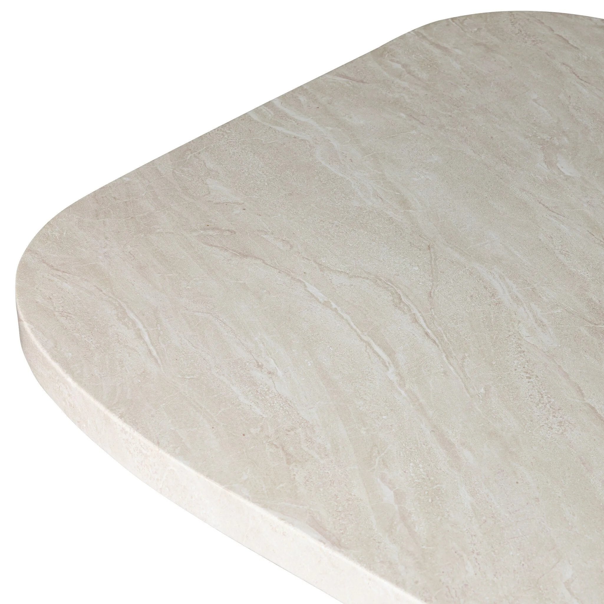This outdoor dining table features a double pedestal silhouette that's defined by striking contrast between a smooth, refined top and heavily textured legs for a look that's straight from the quarry. It comes together with a water transfer technique on concrete that mimics natural marble. Amethyst Home provides interior design, new home construction design consulting, vintage area rugs, and lighting in the Salt Lake City metro area.