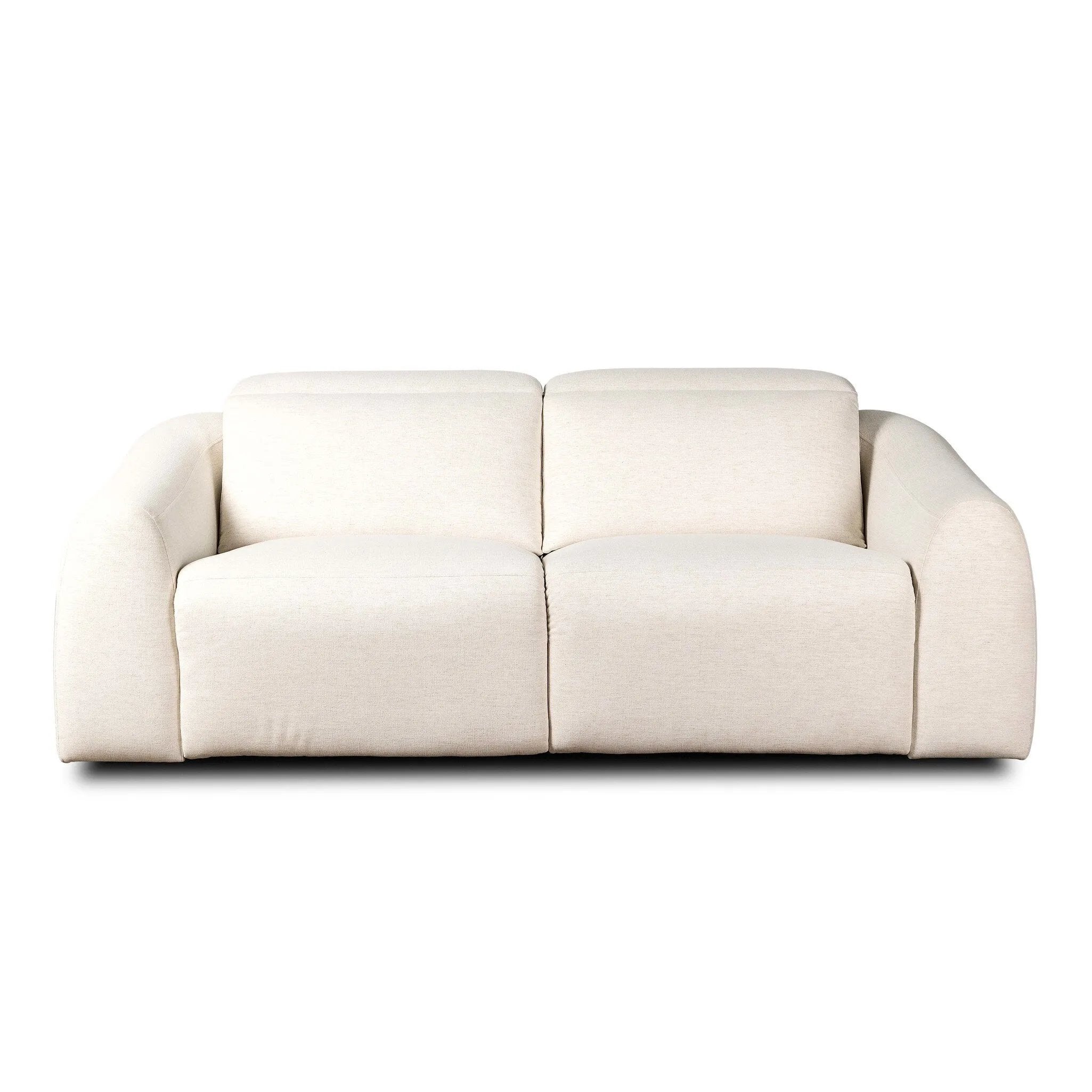 Introducing an Italian-inspired modern sectional with a suite of seating that reclines. Each seat has its very own reclining mechanism so that everyone can sit back and relax. Sectional features waterfall seating, curved arms, adjustable headrests, articulating footrests and rounded back corners. The concealed power motion adjusts comfort level. Amethyst Home provides interior design, new home construction design consulting, vintage area rugs, and lighting in the Houston metro area.