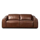 Introducing an Italian-inspired modern sectional with a suite of seating that reclines. Each seat has its very own reclining mechanism so that everyone can sit back and relax. Sectional features waterfall seating, curved arms, adjustable headrests, articulating footrests and rounded back corners. The concealed power motion adjusts comfort level. Amethyst Home provides interior design, new home construction design consulting, vintage area rugs, and lighting in the Houston metro area.