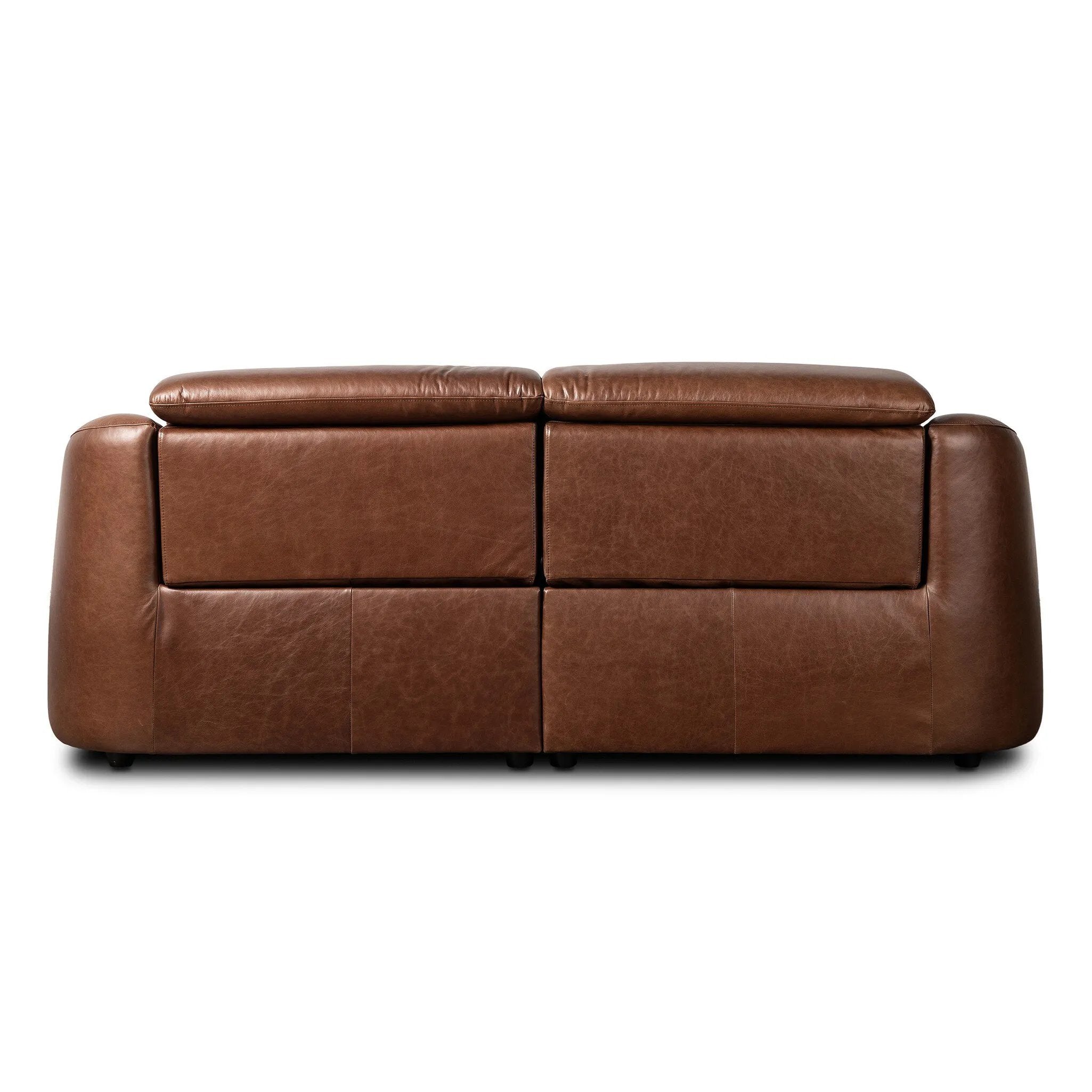 Introducing an Italian-inspired modern sectional with a suite of seating that reclines. Each seat has its very own reclining mechanism so that everyone can sit back and relax. Sectional features waterfall seating, curved arms, adjustable headrests, articulating footrests and rounded back corners. The concealed power motion adjusts comfort level. Amethyst Home provides interior design, new home construction design consulting, vintage area rugs, and lighting in the Miami metro area.