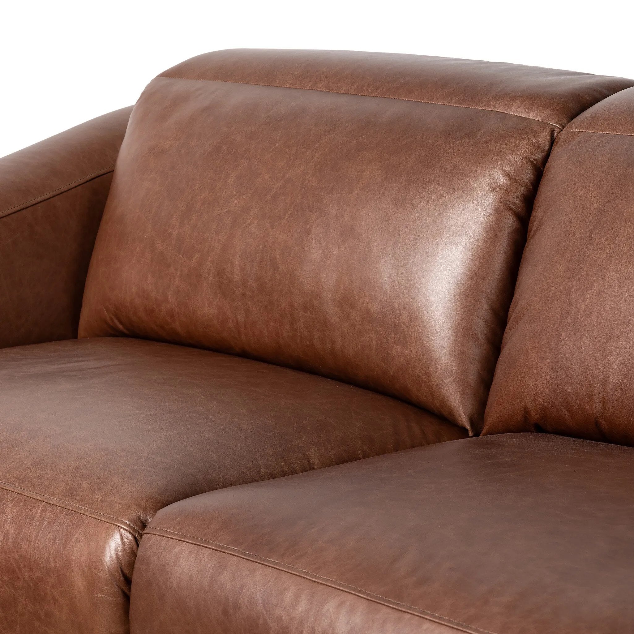 Introducing an Italian-inspired modern sectional with a suite of seating that reclines. Each seat has its very own reclining mechanism so that everyone can sit back and relax. Sectional features waterfall seating, curved arms, adjustable headrests, articulating footrests and rounded back corners. The concealed power motion adjusts comfort level. Amethyst Home provides interior design, new home construction design consulting, vintage area rugs, and lighting in the Monterey metro area.