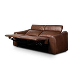 Introducing an Italian-inspired modern sectional with a suite of seating that reclines. Each seat has its very own reclining mechanism so that everyone can sit back and relax. Sectional features waterfall seating, curved arms, adjustable headrests, articulating footrests and rounded back corners. The concealed power motion adjusts comfort level. Amethyst Home provides interior design, new home construction design consulting, vintage area rugs, and lighting in the Park City metro area.