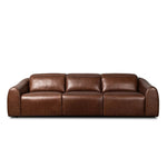 Introducing an Italian-inspired modern sectional with a suite of seating that reclines. Each seat has its very own reclining mechanism so that everyone can sit back and relax. Sectional features waterfall seating, curved arms, adjustable headrests, articulating footrests and rounded back corners. The concealed power motion adjusts comfort level. Amethyst Home provides interior design, new home construction design consulting, vintage area rugs, and lighting in the Houston metro area.