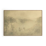 Inspired by the Texas Hill Country, Austin-based artist and registered nurse Aileen Fitzgerald paints atmospheric landscapes reminiscent of early Impressionism with a heavy emphasis on light. Raw canvas is wrapped and framed within vertical grain white oak. Handmade in Austin, Texas Amethyst Home provides interior design, new home construction design consulting, vintage area rugs, and lighting in the Seattle metro area.