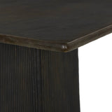 This bistro-sized outdoor table features a pedestal-style base with a reeded bronze finish, adding dimension that catches the light. Cover or store inside during inclement weather and when not in use.As enthusiasts of clean materials at Amethyst, we love the designer inspired Althea Outdoor Dining Table-38" - Textured Bronze Aluminum. Amethyst Home provides interior design, new home construction design consulting, vintage area rugs, and lighting in the Laguna Beach metro area.