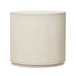 Uniquely made from ivory-painted linen, a beautifully curved nightstand shapes four drawers for generous bedside storage Amethyst Home provides interior design, new home construction design consulting, vintage area rugs, and lighting in the Omaha metro area.