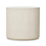 Uniquely made from ivory-painted linen, a beautifully curved nightstand shapes four drawers for generous bedside storage Amethyst Home provides interior design, new home construction design consulting, vintage area rugs, and lighting in the Omaha metro area.