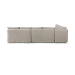 Featuring Andre Broadway Stone  Slipcover Dining Banquette by Four Hands at Amethyst Home. Expertly crafted with a sleek shape and supportive cushioning, the Andre Shape 131" - Broadway Stone sofa adds sophisticated style to any dining space. Available in L shape, this slipcover dining banquette provides maximum comfort and a modern aesthetic. 
Overall . Amethyst Home provides interior design, new home construction design consulting, vintage area rugs, and lighting in the Newport Beach metro area.