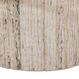 Classic — and classy. This rectangular coffee table is made from white travertine with tessellated columns, for a Greco-Roman look that elevates any living space it's styled in.As fans of natural materials at Amethyst, we love the designer inspired Angelo Coffee Table. Amethyst Home provides interior design, new home construction design consulting, vintage area rugs, and lighting in the Newport Beach metro area.