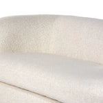 Featuring Clarissa Sofa by Four Hands at Amethyst Home. Organic curves with a dreamy French inspired boucle fabric -- the Clarissa sofa is an Amethyst favorite.  The sleek single seat cushion with firm back provides luxe comfort.
Overall Dimensions: 95.00"w x 37.50"d x 27.50"hWeight : 131.39 lbMaterials : 47% Polyester, 18% Viscose, 30% Acrylic, 5% Linen,. Amethyst Home provides interior design, new home construction design consulting, vintage area rugs, and lighting in the Los Angeles metro area.