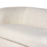 Featuring Clarissa Sofa by Four Hands at Amethyst Home. Organic curves with a dreamy French inspired boucle fabric -- the Clarissa sofa is an Amethyst favorite.  The sleek single seat cushion with firm back provides luxe comfort.
Overall Dimensions: 95.00"w x 37.50"d x 27.50"hWeight : 131.39 lbMaterials : 47% Polyester, 18% Viscose, 30% Acrylic, 5% Linen,. Amethyst Home provides interior design, new home construction design consulting, vintage area rugs, and lighting in the Los Angeles metro area.