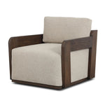 This outdoor swivel chair with a 360 base plays with an angular silhouette, mirrored in the open FSC®-certified teak frame. Cutout details on the arms and back add visual intrigue that highlights the deep seat cushion. Cover or store inside during inclement weather and when not in use. Amethyst Home provides interior design, new home construction design consulting, vintage area rugs, and lighting in the Miami metro area.