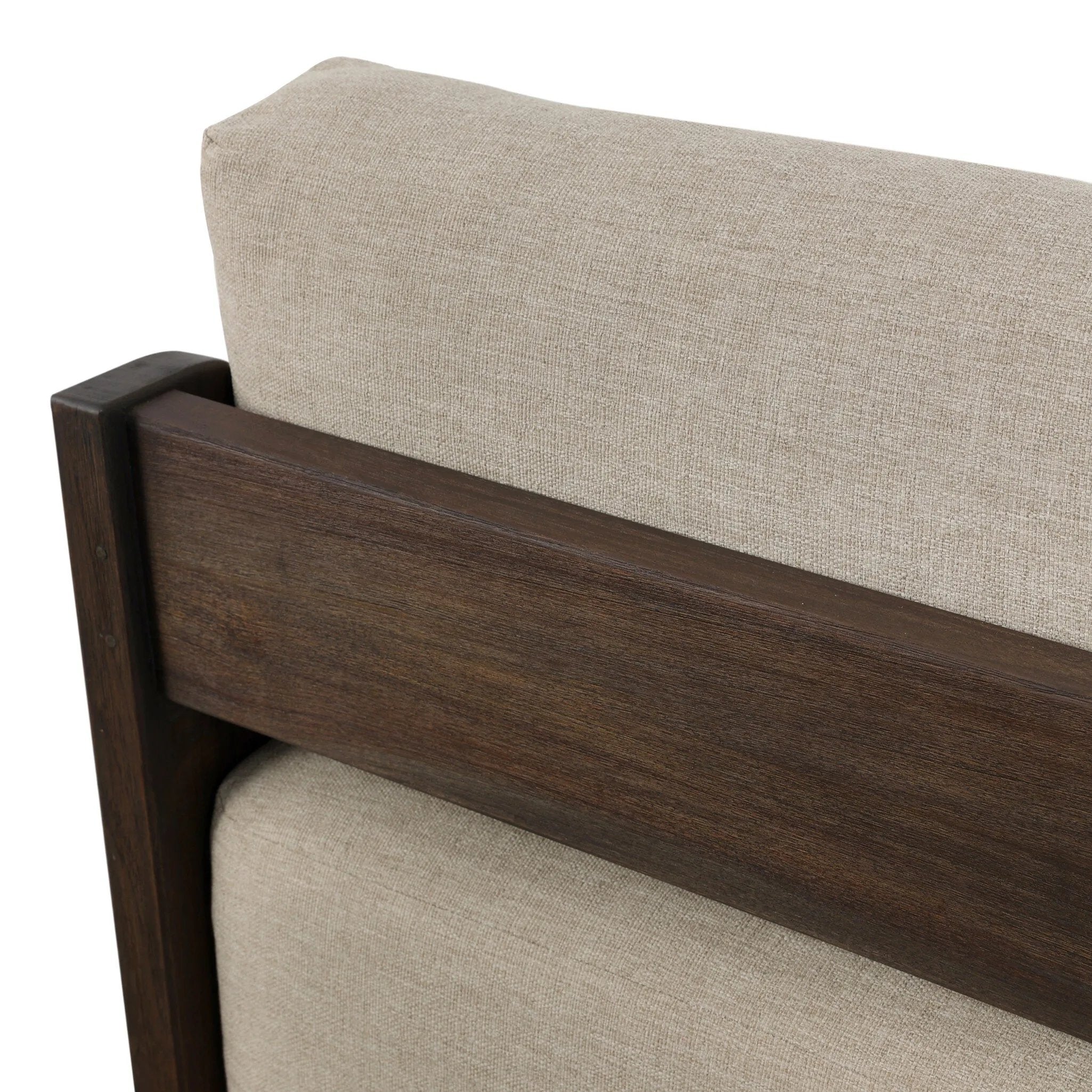 This outdoor swivel chair with a 360 base plays with an angular silhouette, mirrored in the open FSC®-certified teak frame. Cutout details on the arms and back add visual intrigue that highlights the deep seat cushion. Cover or store inside during inclement weather and when not in use. Amethyst Home provides interior design, new home construction design consulting, vintage area rugs, and lighting in the Monterey metro area.