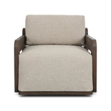 This outdoor swivel chair with a 360 base plays with an angular silhouette, mirrored in the open FSC®-certified teak frame. Cutout details on the arms and back add visual intrigue that highlights the deep seat cushion. Cover or store inside during inclement weather and when not in use. Amethyst Home provides interior design, new home construction design consulting, vintage area rugs, and lighting in the Nashville metro area.