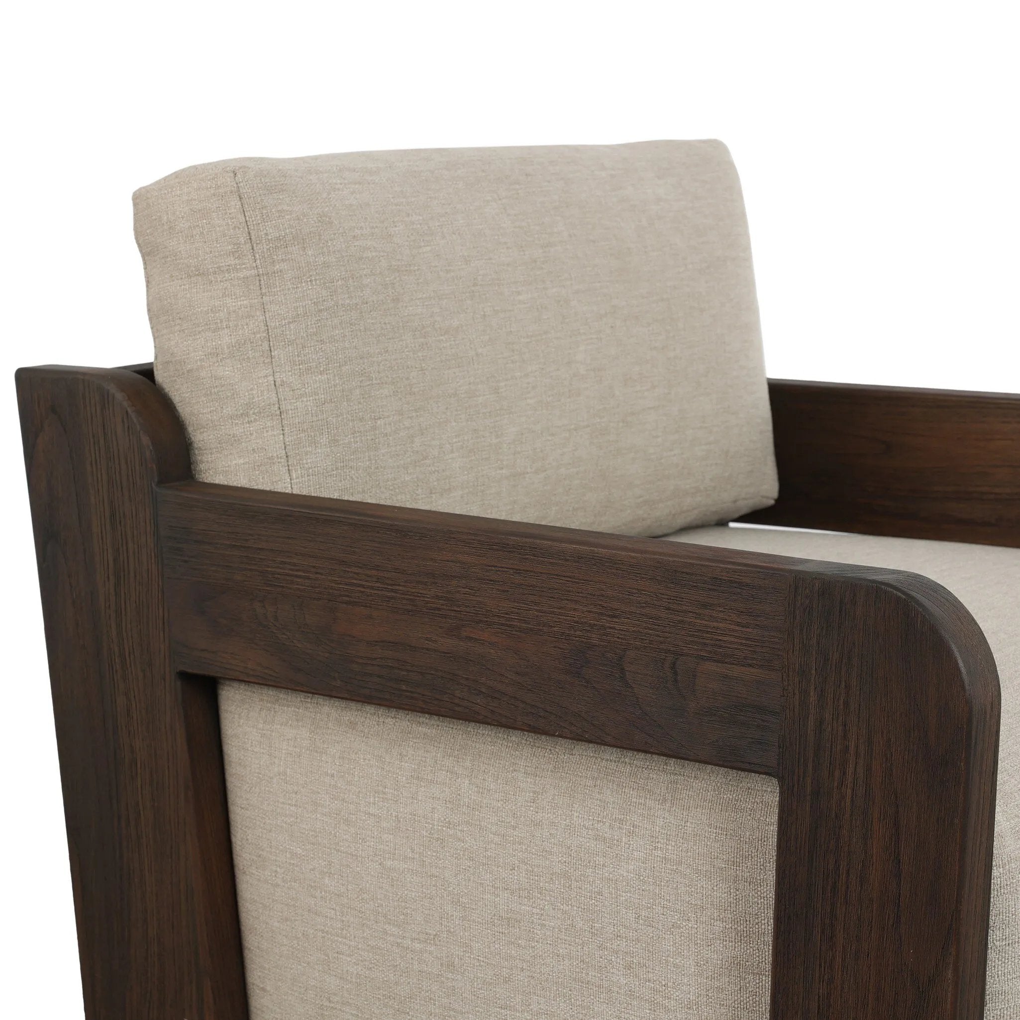 This outdoor swivel chair with a 360 base plays with an angular silhouette, mirrored in the open FSC®-certified teak frame. Cutout details on the arms and back add visual intrigue that highlights the deep seat cushion. Cover or store inside during inclement weather and when not in use. Amethyst Home provides interior design, new home construction design consulting, vintage area rugs, and lighting in the Park City metro area.