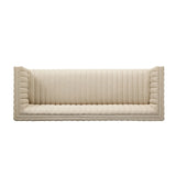 A dramatically channeled outdoor sofa with subtly textured upholstery for a clean, inviting look. Cover or store indoors during inclement weather and when not in use Amethyst Home provides interior design, new home construction design consulting, vintage area rugs, and lighting in the Monterey metro area.