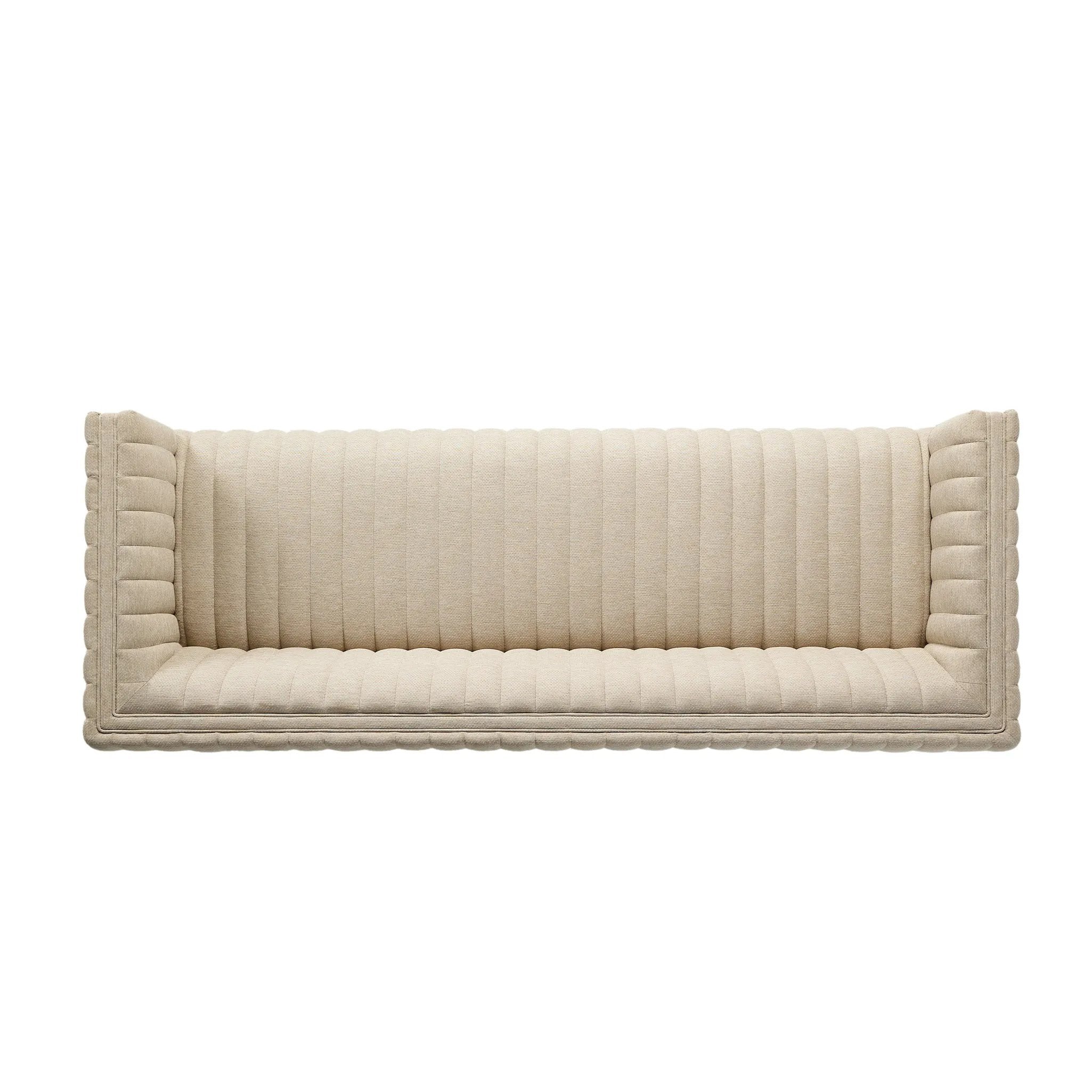 A dramatically channeled outdoor sofa with subtly textured upholstery for a clean, inviting look. Cover or store indoors during inclement weather and when not in use Amethyst Home provides interior design, new home construction design consulting, vintage area rugs, and lighting in the Monterey metro area.
