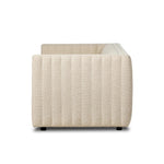 A dramatically channeled outdoor sofa with subtly textured upholstery for a clean, inviting look. Cover or store indoors during inclement weather and when not in use Amethyst Home provides interior design, new home construction design consulting, vintage area rugs, and lighting in the Park City metro area.