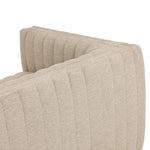 A dramatically channeled outdoor sofa with subtly textured upholstery for a clean, inviting look. Cover or store indoors during inclement weather and when not in use Amethyst Home provides interior design, new home construction design consulting, vintage area rugs, and lighting in the San Diego metro area.