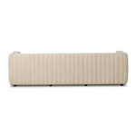 A dramatically channeled outdoor sofa with subtly textured upholstery for a clean, inviting look. Cover or store indoors during inclement weather and when not in use Amethyst Home provides interior design, new home construction design consulting, vintage area rugs, and lighting in the Tampa metro area.