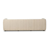 A dramatically channeled outdoor sofa with subtly textured upholstery for a clean, inviting look. Cover or store indoors during inclement weather and when not in use Amethyst Home provides interior design, new home construction design consulting, vintage area rugs, and lighting in the Tampa metro area.