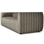 Featuring Augustine Casa Grey Outdoor Sofa-97" by Four Hands at Amethyst Home. A dramatically channeled outdoor sofa with subtly textured upholstery for a clean, inviting look. Cover or store indoors during inclement weather and when not in use.Overall Dimensions: 95.75"w x 35.50"d x 26.75"hWeight : 108.25 lbsMaterials: 100% Olefin, Aluminum, 91% Polyurethane . Amethyst Home provides interior design, new home construction design consulting, vintage area rugs, and lighting in the Boston metro area.