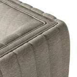 Featuring Augustine Casa Grey Outdoor Sofa-97" by Four Hands at Amethyst Home. A dramatically channeled outdoor sofa with subtly textured upholstery for a clean, inviting look. Cover or store indoors during inclement weather and when not in use.Overall Dimensions: 95.75"w x 35.50"d x 26.75"hWeight : 108.25 lbsMaterials: 100% Olefin, Aluminum, 91% Polyuretha. Amethyst Home provides interior design, new home construction design consulting, vintage area rugs, and lighting in the Calabasas metro area.