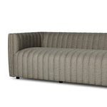Featuring Augustine Casa Grey Outdoor Sofa-97" by Four Hands at Amethyst Home. A dramatically channeled outdoor sofa with subtly textured upholstery for a clean, inviting look. Cover or store indoors during inclement weather and when not in use.Overall Dimensions: 95.75"w x 35.50"d x 26.75"hWeight : 108.25 lbsMaterials: 100% Olefin, Aluminum, 91% Polyurethane . Amethyst Home provides interior design, new home construction design consulting, vintage area rugs, and lighting in the Dallas metro area.