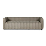 Featuring Augustine Casa Grey Outdoor Sofa-97" by Four Hands at Amethyst Home. A dramatically channeled outdoor sofa with subtly textured upholstery for a clean, inviting look. Cover or store indoors during inclement weather and when not in use.Overall Dimensions: 95.75"w x 35.50"d x 26.75"hWeight : 108.25 lbsMaterials: 100% Olefin, Aluminum, 91% Polyuret. Amethyst Home provides interior design, new home construction design consulting, vintage area rugs, and lighting in the Kansas City metro area.