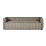 Featuring Augustine Casa Grey Outdoor Sofa-97" by Four Hands at Amethyst Home. A dramatically channeled outdoor sofa with subtly textured upholstery for a clean, inviting look. Cover or store indoors during inclement weather and when not in use.Overall Dimensions: 95.75"w x 35.50"d x 26.75"hWeight : 108.25 lbsMaterials: 100% Olefin, Aluminum, 91% Polyuret. Amethyst Home provides interior design, new home construction design consulting, vintage area rugs, and lighting in the Kansas City metro area.