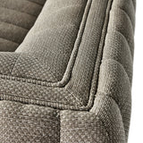 Featuring Augustine Casa Grey Outdoor Sofa-97" by Four Hands at Amethyst Home. A dramatically channeled outdoor sofa with subtly textured upholstery for a clean, inviting look. Cover or store indoors during inclement weather and when not in use.Overall Dimensions: 95.75"w x 35.50"d x 26.75"hWeight : 108.25 lbsMaterials: 100% Olefin, Aluminum, 91% Polyuret. Amethyst Home provides interior design, new home construction design consulting, vintage area rugs, and lighting in the Los Angeles metro area.