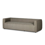 Featuring Augustine Casa Grey Outdoor Sofa-97" by Four Hands at Amethyst Home. A dramatically channeled outdoor sofa with subtly textured upholstery for a clean, inviting look. Cover or store indoors during inclement weather and when not in use.Overall Dimensions: 95.75"w x 35.50"d x 26.75"hWeight : 108.25 lbsMaterials: 100% Olefin, Aluminum, 91% Polyur. Amethyst Home provides interior design, new home construction design consulting, vintage area rugs, and lighting in the Newport Beach metro area.
