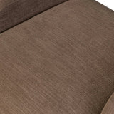 A 360 swivel chair fully upholstered in an inviting neutral coffee color, with a beautifully curved silhouette and arch-style cutout where the seat meets the back, creating a lightened sense of softness.As lovers of clean style at Amethyst, we love the nature inspired Barclay Swivel Chair - Laughlin Cafe. Amethyst Home provides interior design, new home construction design consulting, vintage area rugs, and lighting in the Calabasas metro area.