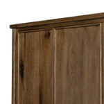 A classically constructed cabinet meets a clever storage solution. Two sets of large, flat-paneled doors conceal spacious shelves. Subtle hardware accents weathered oak. A design collaboration by Amber Lewis and Four Hands. This item has limited online distribution and may not be sold on websites without prior approval. Amethyst Home provides interior design, new home construction design consulting, vintage area rugs, and lighting in the Tampa metro area.