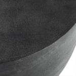 An aged grey finish highlights aluminum's natural depth, for a sleek, simple look with implied movement. Stylish indoors or out. Cover or store indoors during inclement weather and when not in use.As lovers of wabi sabi style at Amethyst, we love the warm modern inspired Basil Outdoor End Table - Aged Grey. Amethyst Home provides interior design, new home construction design consulting, vintage area rugs, and lighting in the Houston metro area.