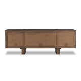 This unique, texture-driven piece offers an updated take on classic crocodile. Made from weathered solid mango, with embossed walnut door fronts. A subtly softened profile balances chunky legs, with bullnose details completing the look. Amethyst Home provides interior design, new home construction design consulting, vintage area rugs, and lighting in the Calabasas metro area.