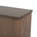 This unique, texture-driven piece offers an updated take on classic crocodile. Made from weathered solid mango, with embossed walnut door fronts. A subtly softened profile balances chunky legs, with bullnose details completing the look. Amethyst Home provides interior design, new home construction design consulting, vintage area rugs, and lighting in the Miami metro area.